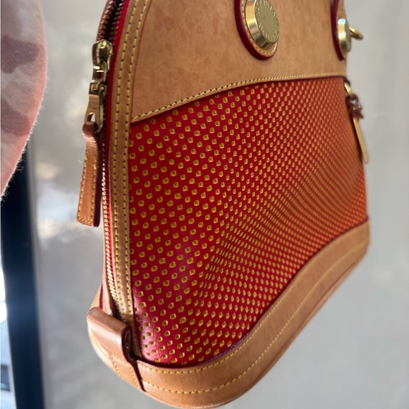 Dooney & Bourke Red and Brown Satchel - Picture 3 of 7